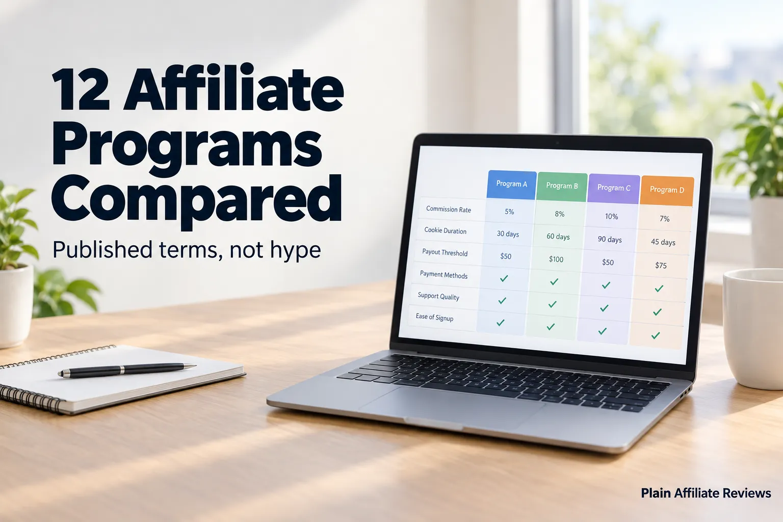 12 Best Affiliate Programs Readers Discuss on Reddit, Compared on Published Terms