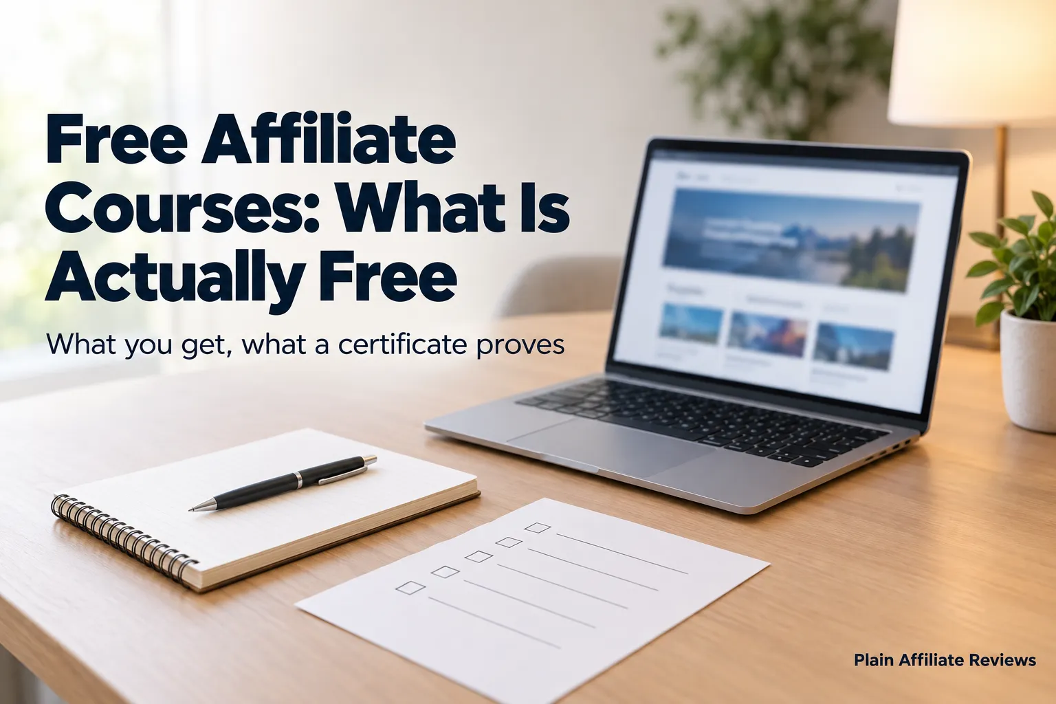 Free Affiliate Marketing Courses with Certificates: What Is Actually Free